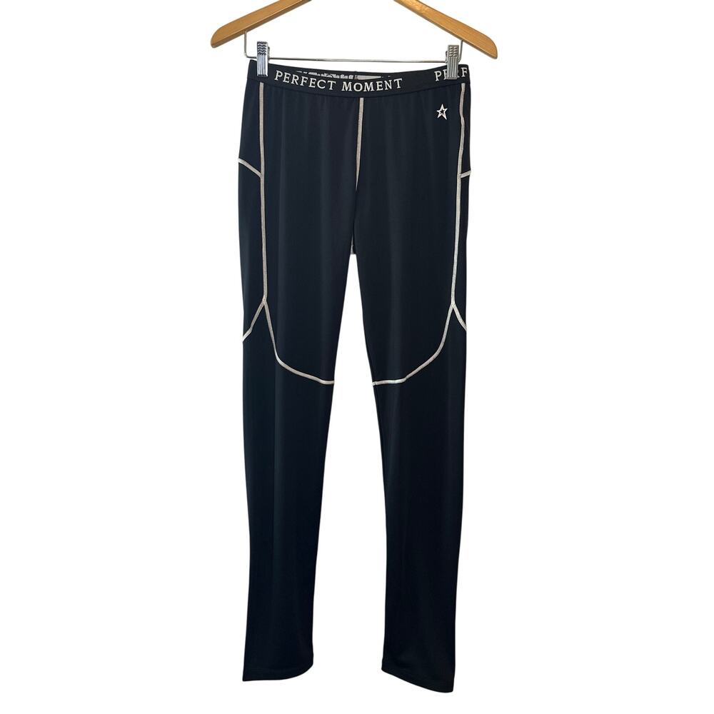 Perfect Moment Polartec Thermal Ski‎ Leggings Black Size Large Winter Base Layer - Picture 2 of 9